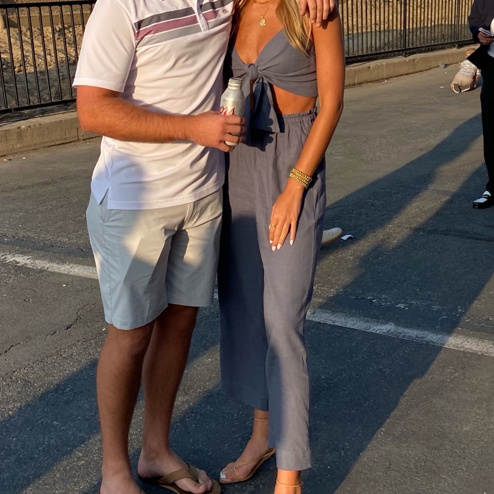 Abercrombie blue linen pants